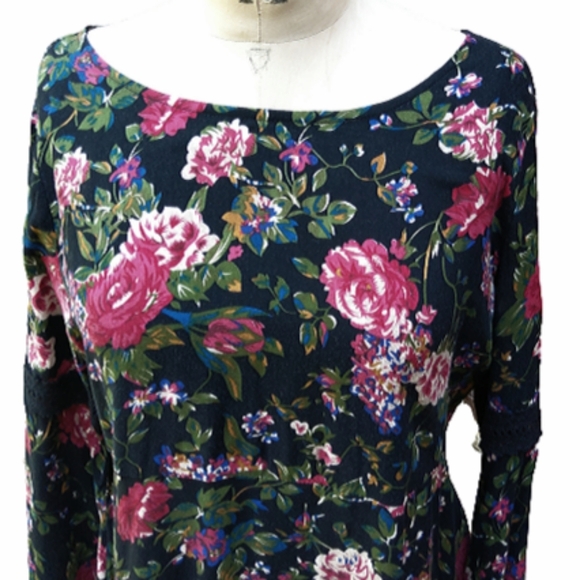 2/$40 California Moonrise boho tunic floral dress - Picture 3 of 14
